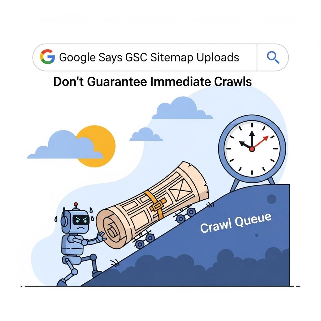 Google Says GSC Sitemap Uploads Don’t Guarantee Immediate Crawls